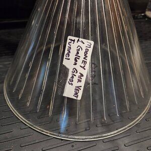Vintage Glass Funnel Large Apothecary Cooking lab laboratory 1 gal chemistry 11"